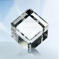 Crystal Glass Cube Paperweight Award
